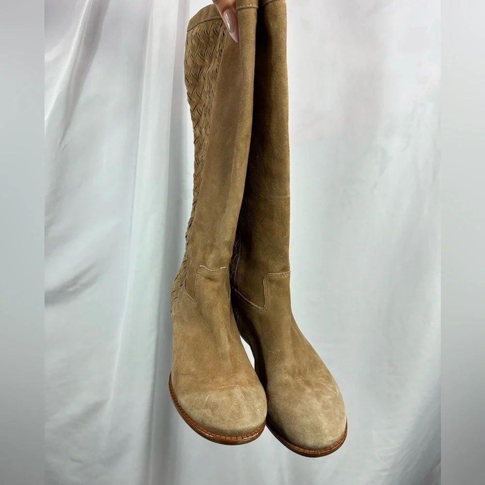 Ash brown woven boots size 8